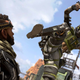Apex Legends' character Octana is about to curb stomp Fuse into the dirt.